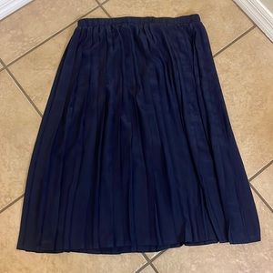 Givenchy Vintage Navy Blue Pleated Skirt